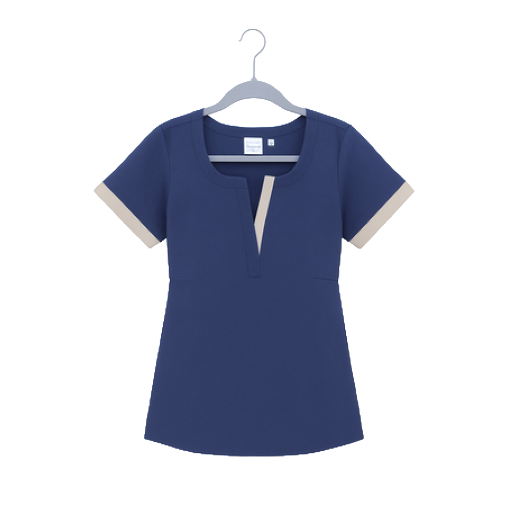 Blue Border Trendy Top