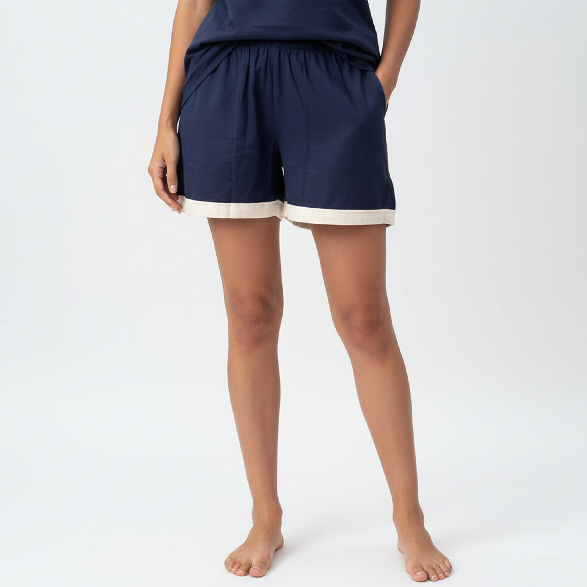 Blue Border Shorts