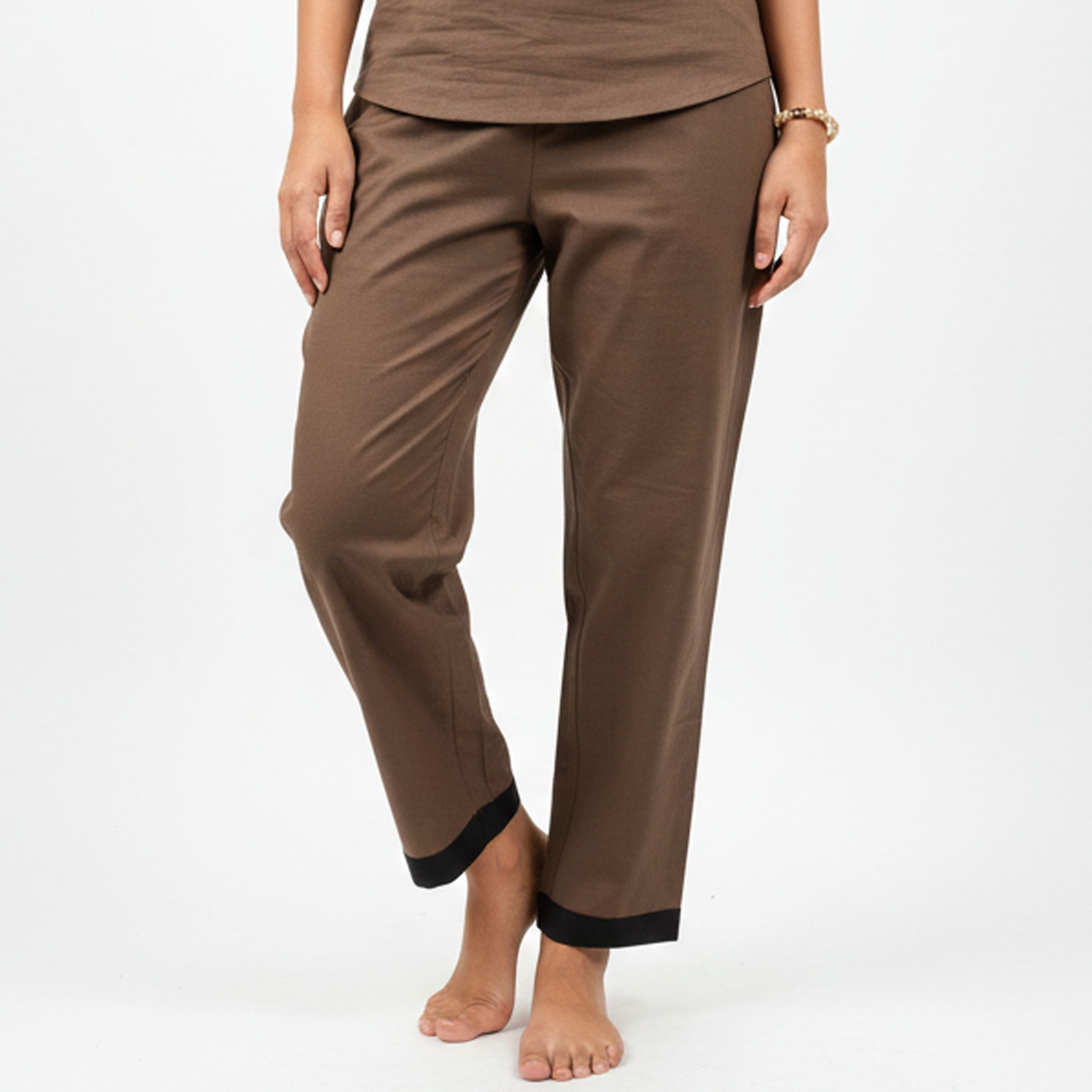 Brown Border Pants