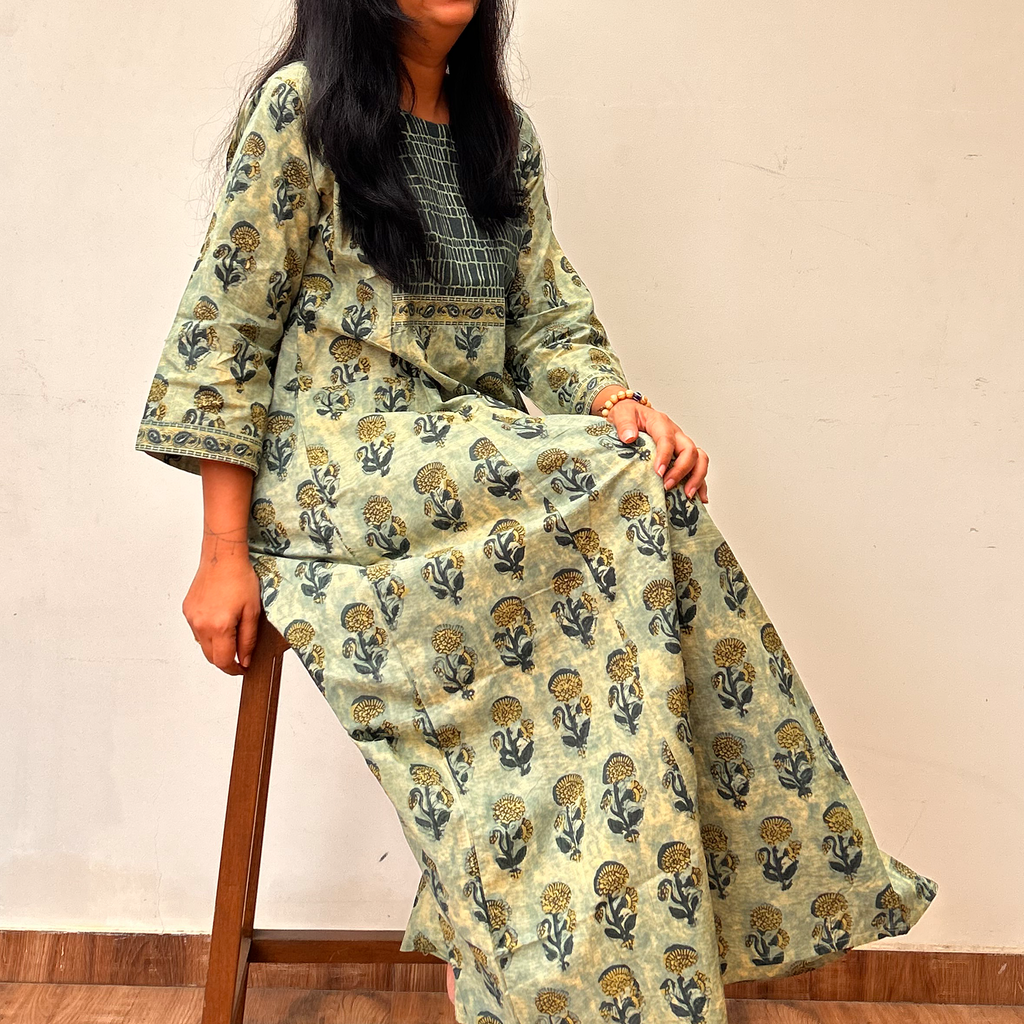 Green Paisley Gown