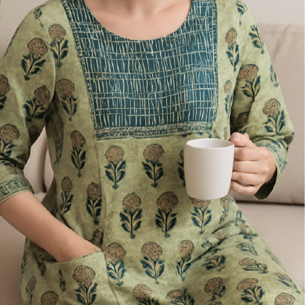 Green Paisley Gown