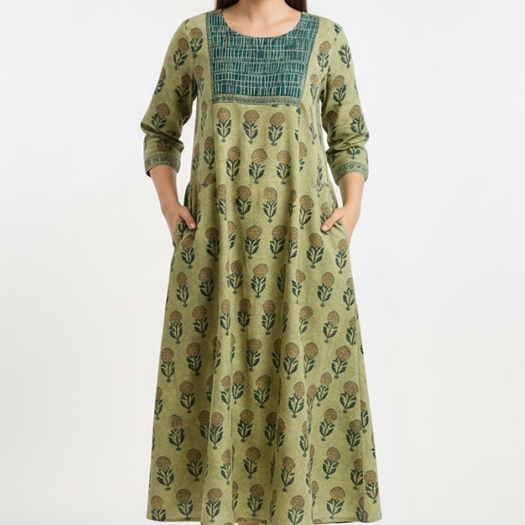 Green Paisley Gown