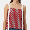 Red White Patti Top